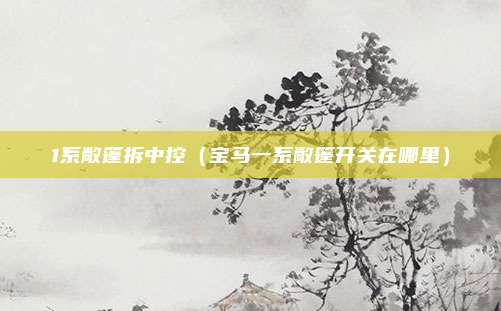 1系敞篷拆中控(宝马一系敞篷开关在哪里)