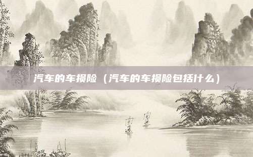 汽车的车损险（汽车的车损险包括什么）