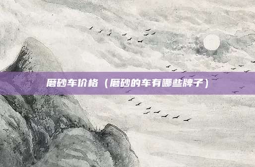 磨砂车价格(磨砂的车有哪些牌子)