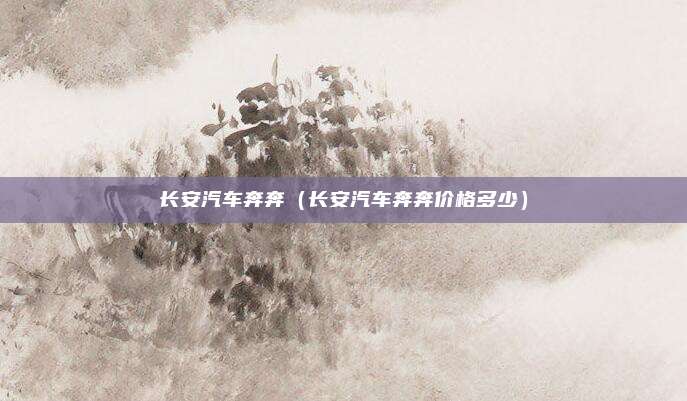 长安汽车奔奔(长安汽车奔奔价格多少)