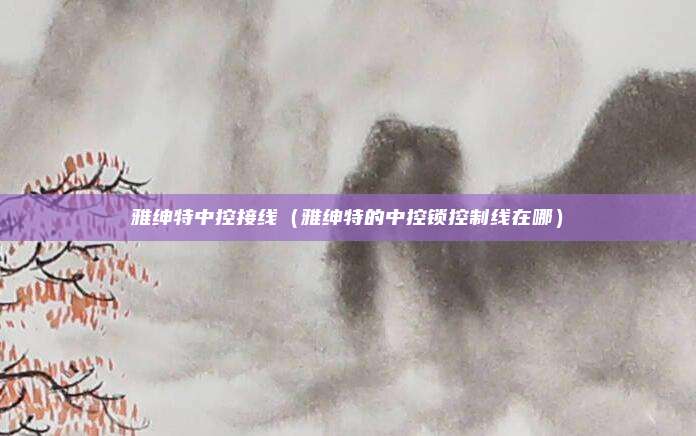 雅绅特中控接线（雅绅特的中控锁控制线在哪）