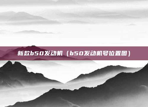 新款b50发动机（b50发动机号位置图）