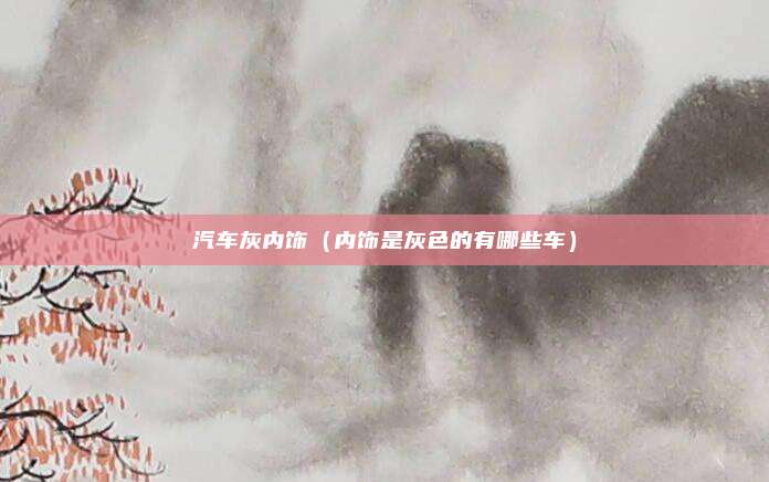 汽车灰内饰（内饰是灰色的有哪些车）