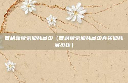 吉利新帝豪油耗多少（吉利帝豪油耗多少真实油耗多少钱）