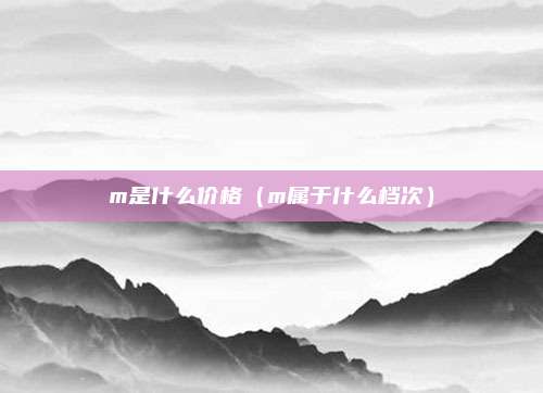 m是什么价格（m属于什么档次）