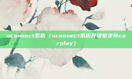 uconnect系统（uconnect系统升级包支持carplay）