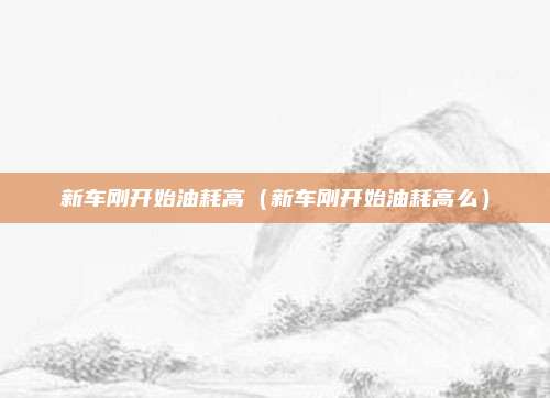 新车刚开始油耗高（新车刚开始油耗高么）