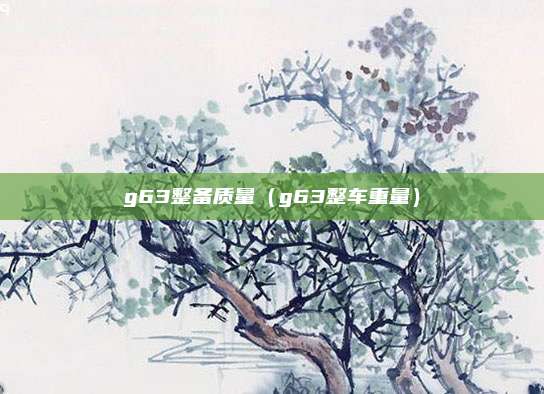 g63整备质量(g63整车重量)