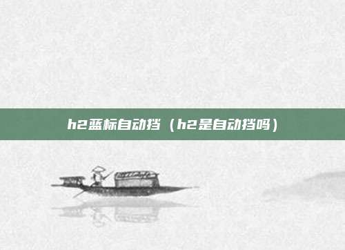 h2蓝标自动挡(h2是自动挡吗)