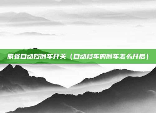 威姿自动挡倒车开关（自动档车的倒车怎么开启）
