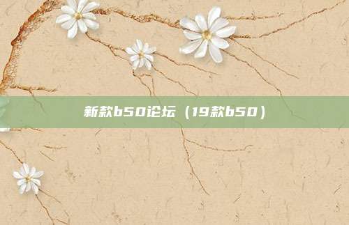 新款b50论坛(19款b50)