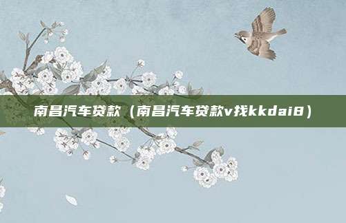 南昌汽车贷款(南昌汽车贷款v找kkdai8)