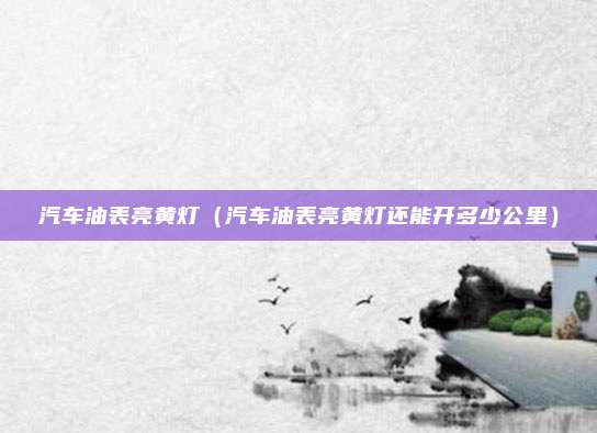 汽车油表亮黄灯（汽车油表亮黄灯还能开多少公里）