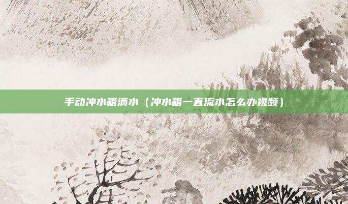 手动冲水箱滴水（冲水箱一直流水怎么办视频）