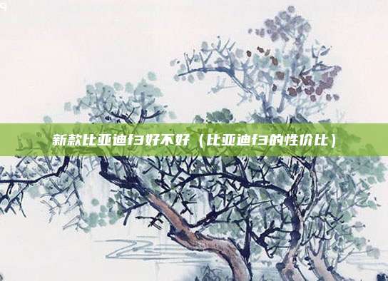 新款比亚迪f3好不好(比亚迪f3的性价比)