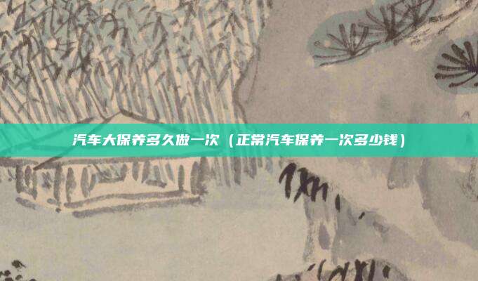 汽车大保养多久做一次（正常汽车保养一次多少钱）