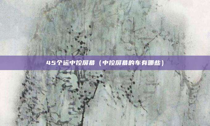 45个运中控屏幕（中控屏幕的车有哪些）