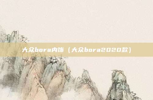 大众bora内饰（大众bora2020款）