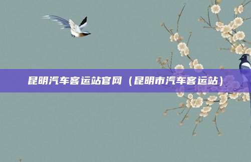 昆明汽车客运站官网(昆明市汽车客运站)