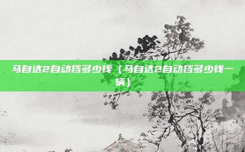 马自达2自动挡多少钱(马自达2自动挡多少钱一辆)