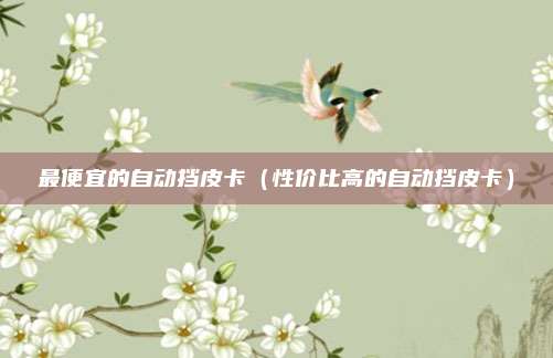 最便宜的自动挡皮卡（性价比高的自动挡皮卡）