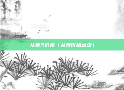 众泰5价格(众泰价格多少)