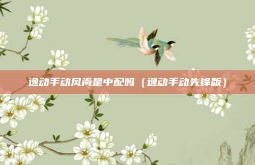 逸动手动风尚是中配吗（逸动手动先锋版）