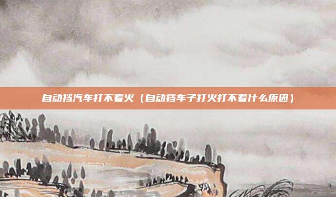 自动挡汽车打不着火（自动挡车子打火打不着什么原因）