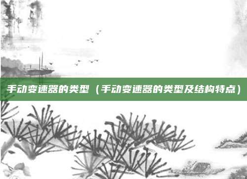 手动变速器的类型（手动变速器的类型及结构特点）