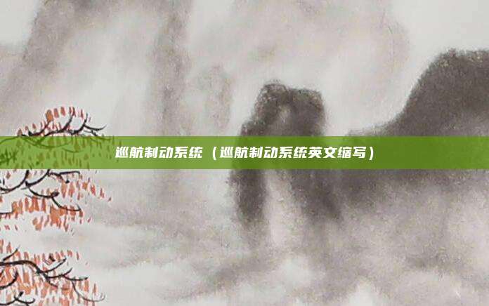 巡航制动系统（巡航制动系统英文缩写）
