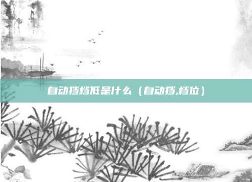 自动挡档低是什么（自动挡,档位）