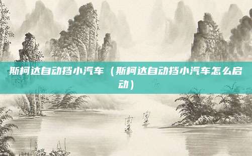 斯柯达自动挡小汽车(斯柯达自动挡小汽车怎么启动)