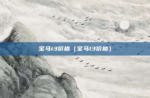 宝马i3价格（宝马I3价格）