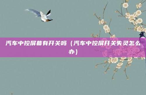 汽车中控屏幕有开关吗（汽车中控屏开关失灵怎么办）