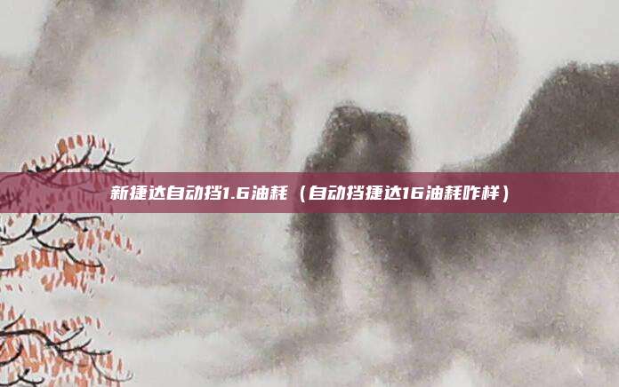 新捷达自动挡1.6油耗（自动挡捷达16油耗咋样）