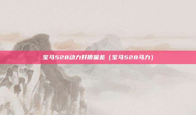 宝马528动力好质量差(宝马528马力)