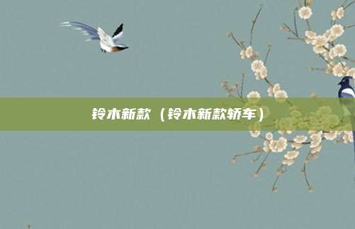 铃木新款（铃木新款轿车）