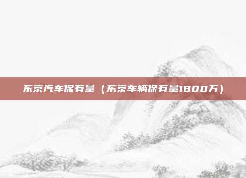 东京汽车保有量(东京车辆保有量1800万)