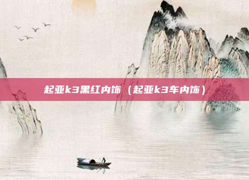 起亚k3黑红内饰（起亚k3车内饰）