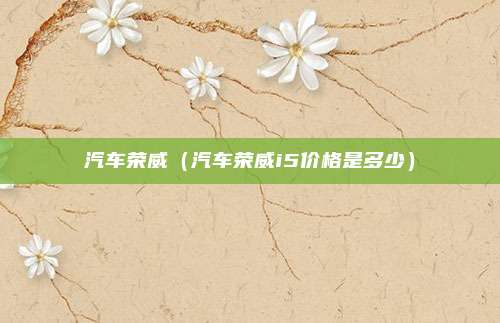 汽车荣威（汽车荣威i5价格是多少）