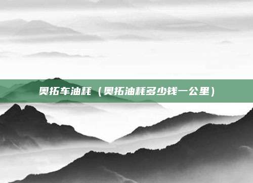 奥拓车油耗（奥拓油耗多少钱一公里）