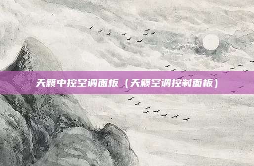 天籁中控空调面板（天籁空调控制面板）