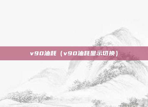 v90油耗（v90油耗显示切换）
