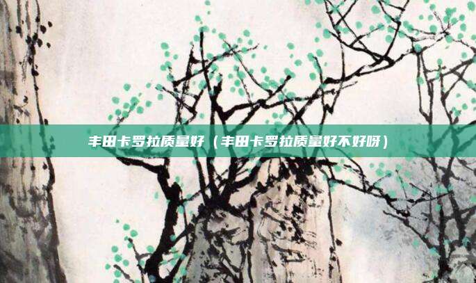 丰田卡罗拉质量好（丰田卡罗拉质量好不好呀）