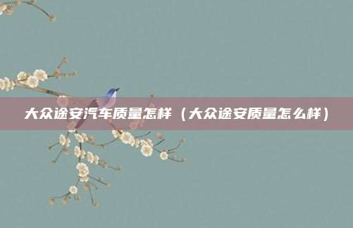 大众途安汽车质量怎样（大众途安质量怎么样）