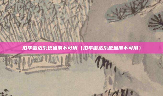 泊车雷达系统当前不可用(泊车雷达系统当前不可用)