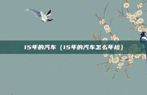 15年的汽车（15年的汽车怎么年检）