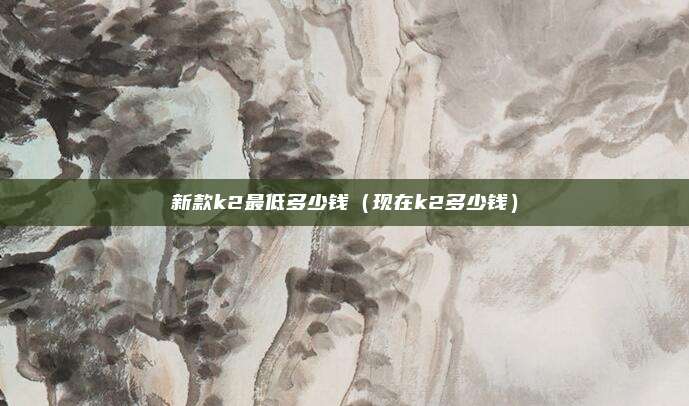 新款k2最低多少钱(现在k2多少钱)