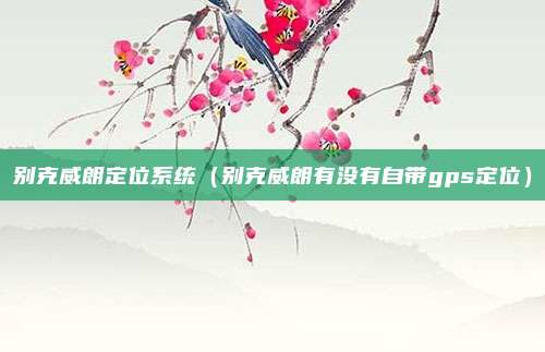 别克威朗定位系统（别克威朗有没有自带gps定位）