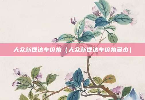 大众新捷达车价格（大众新捷达车价格多少）